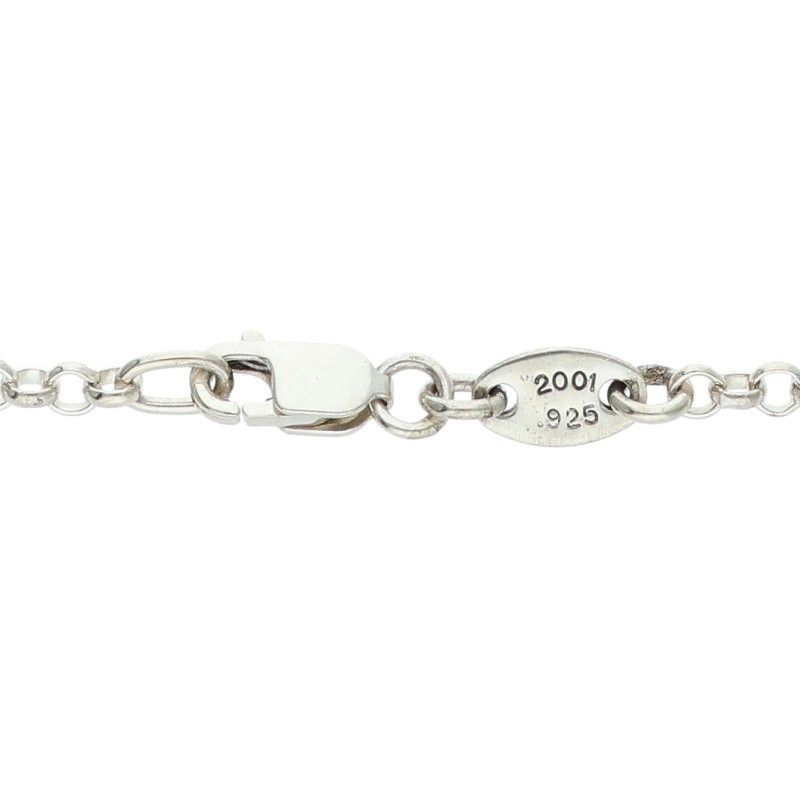 Chrome Hearts Safety Pin Roll Chain 1 Diamond Silver Necklace — view 5