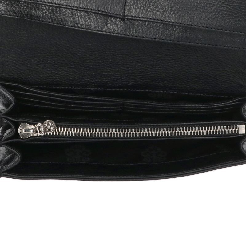 Chrome Hearts Judy Cross Ball Button Leather Wallet — view 3