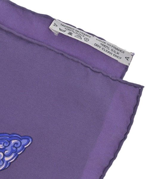 Hermes Bandana Scarf Purple — view 5