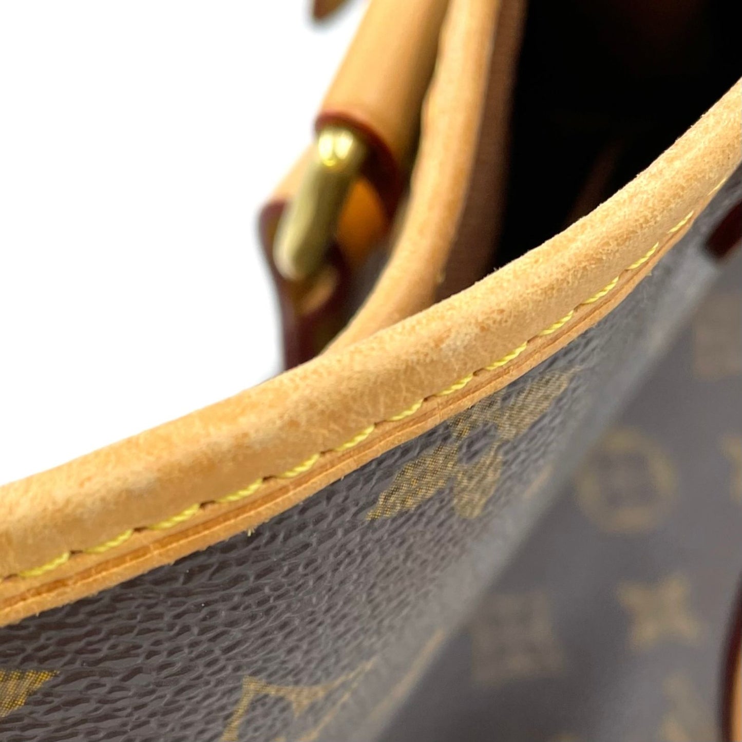 Louis Vuitton Batignolles Oriental Monogram Leather Brown Tote Gold — view 9
