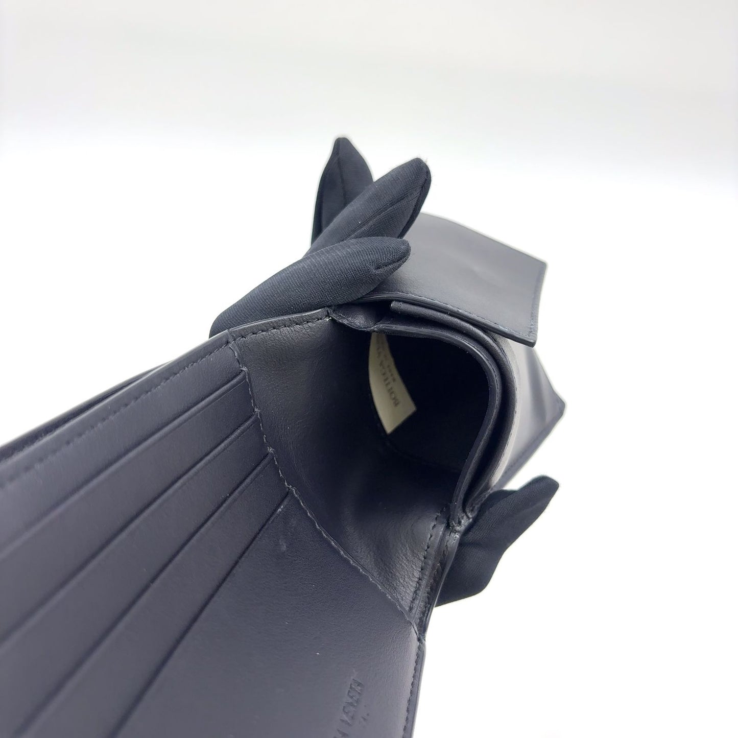 Bottega Veneta Intrecciato Bifold Leather Navy Wallet — view 9
