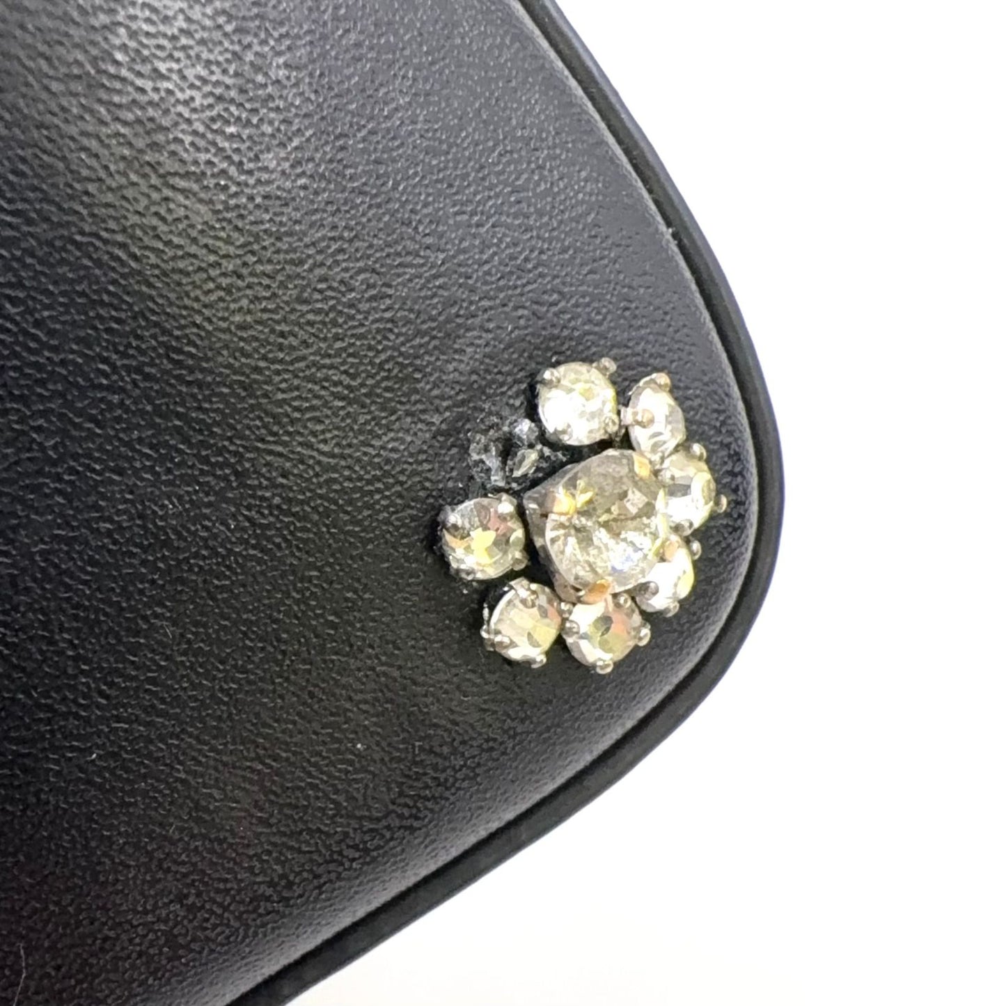 Fendi Nano Bucket Logo Charm Leather Silver Black Shoulder Bag — view 9