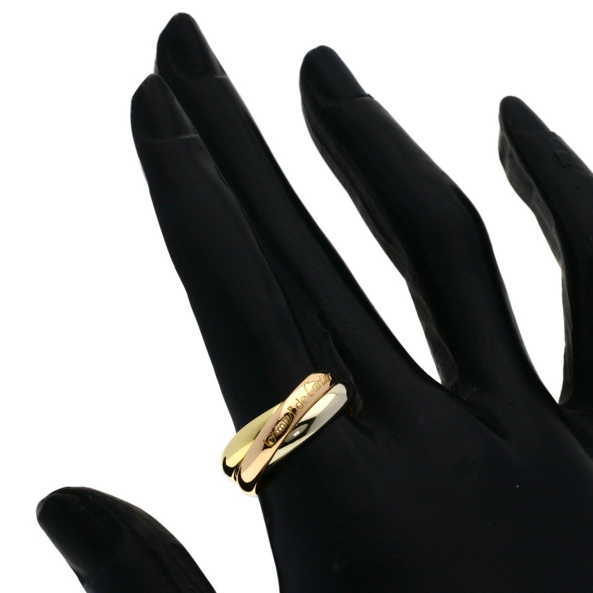 Cartier Trinity 54 Ring 18k Yellow Gold 18k White Pink — view 4