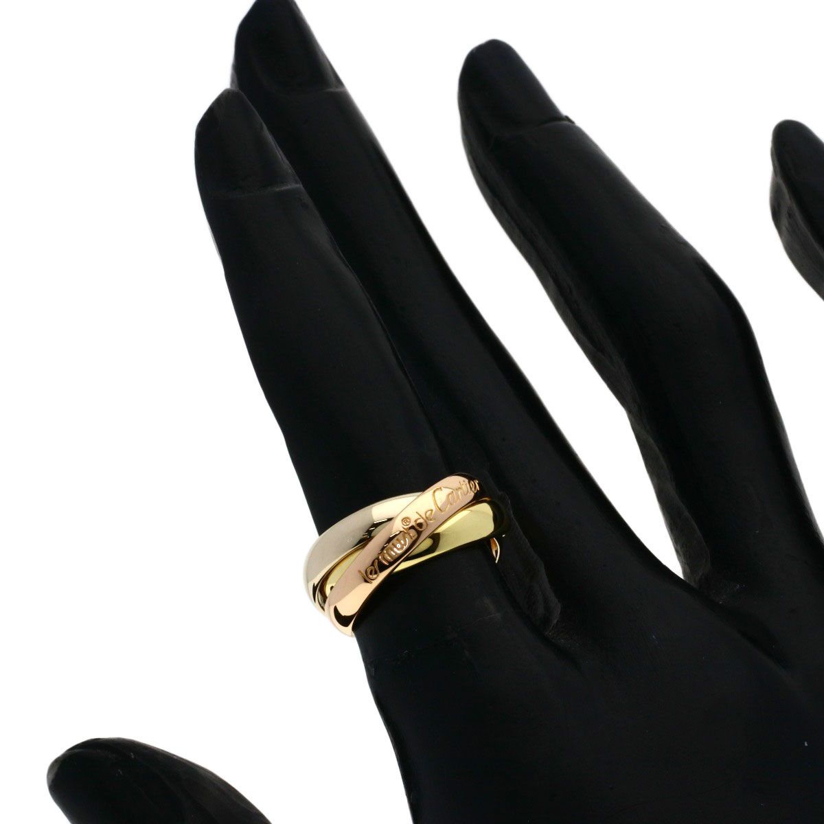 Cartier Trinity 47 Ring 18k Yellow Gold 18k White Pink — view 5
