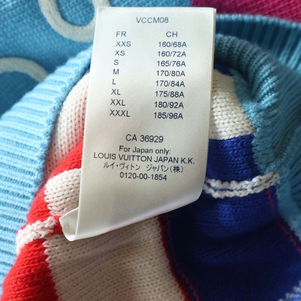 Louis Vuitton Dist Ted Giant Damier Neck Knit Sweatshirt Multi Ztb — view 8