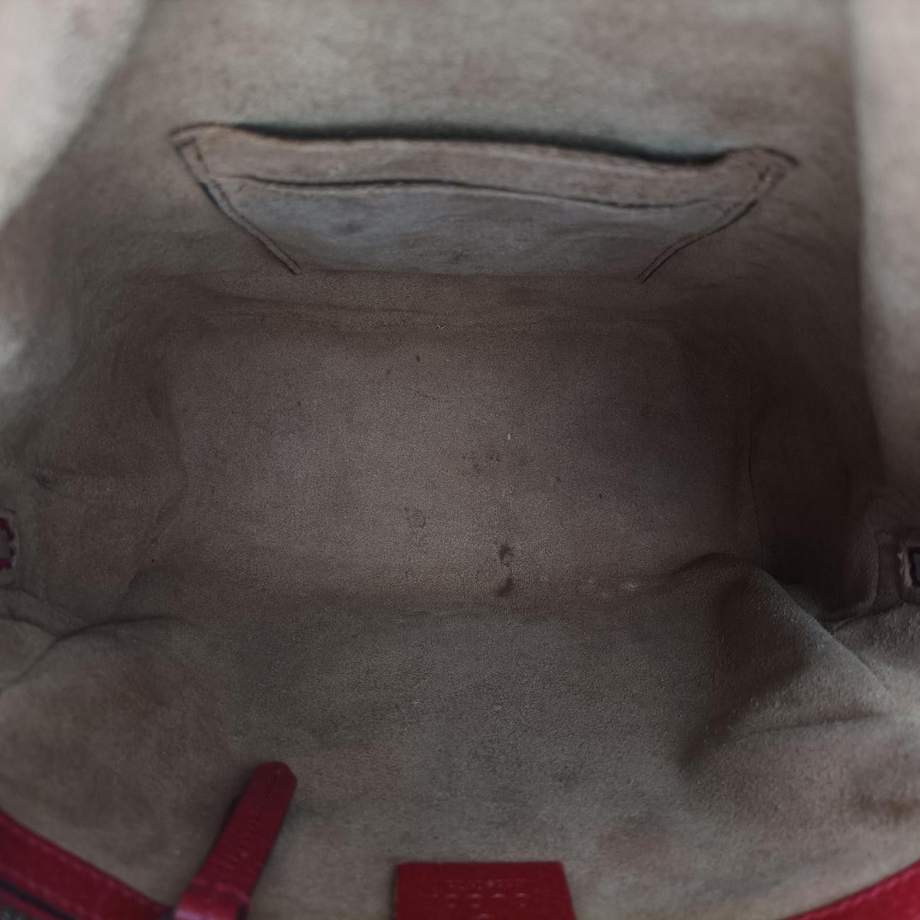 Gucci GG Supremutian Beige Red Multicolor Canvas Leather Backpack — view 9