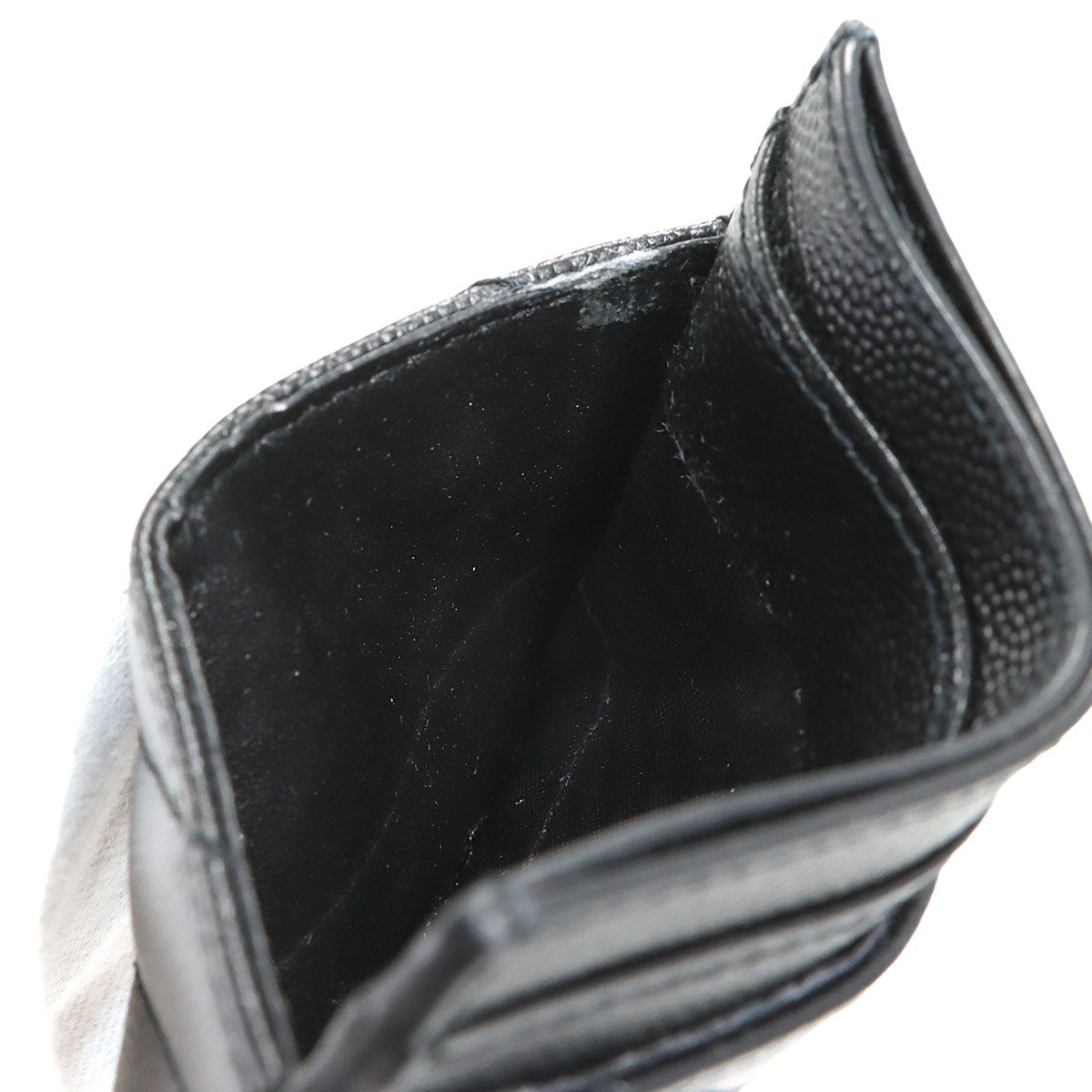 Saint Laurent Cassandra Card Case Holder Leather Black — view 9
