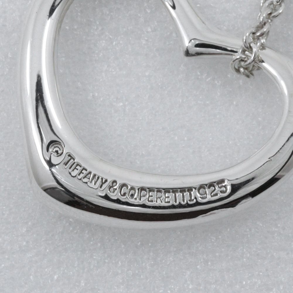 Tiffany & Co Open Heart Elsa Peretti 925 Sterling Silver Necklace — view 9