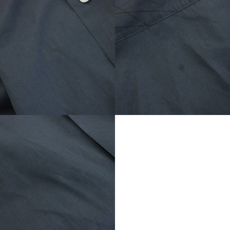 Hermes Shirt Long Sleeve All Over Pattern 17 43 Navy Blue YT — view 9