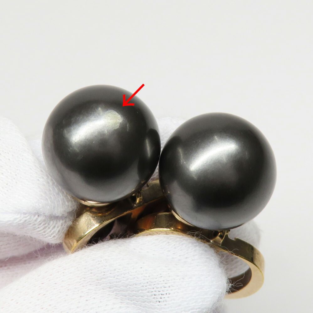 Dior Tribal Earrings Metal Resin Pearl Black — view 9