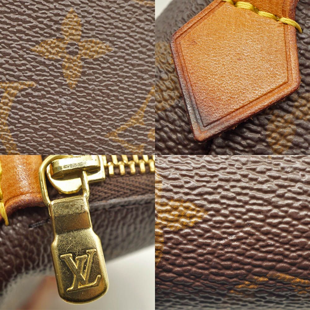 Louis Vuitton Pochette Cosmetic Brown Gold Pouch Case — view 9