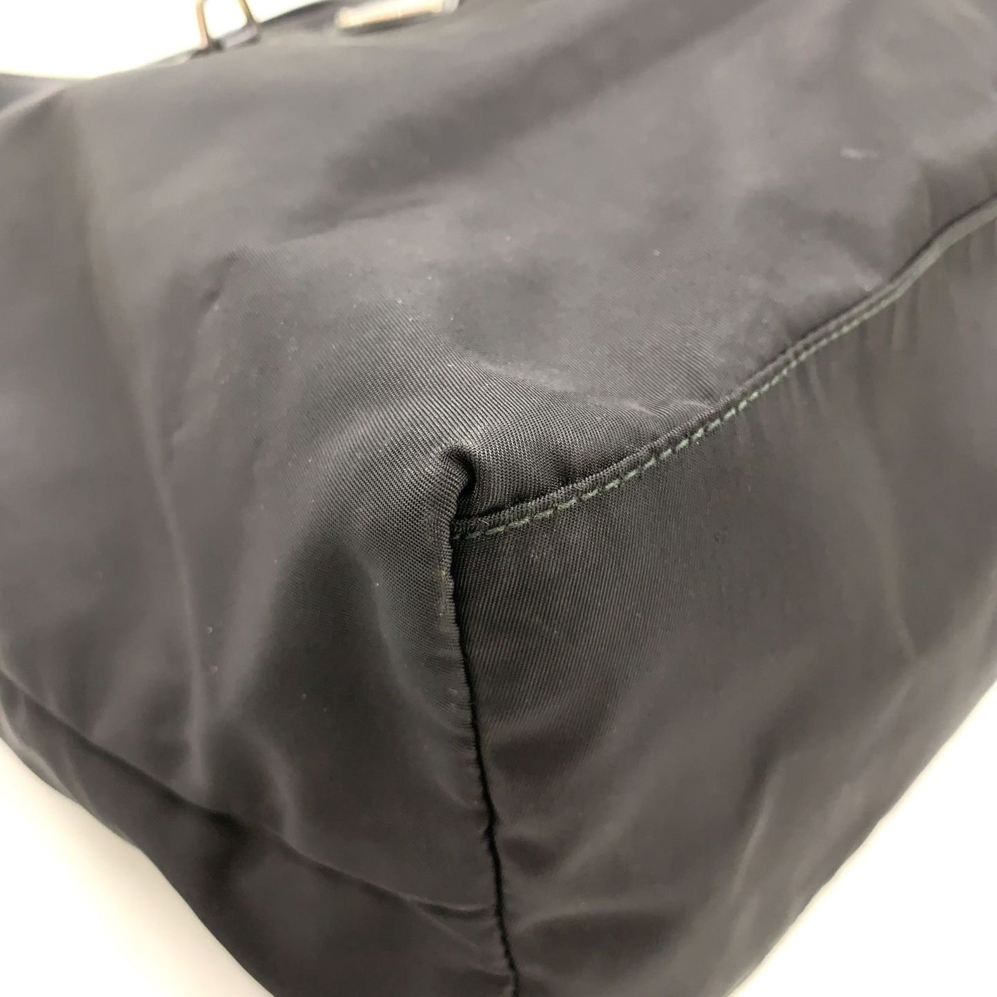 Prada Leather Nylon Black Tote Silver — view 9