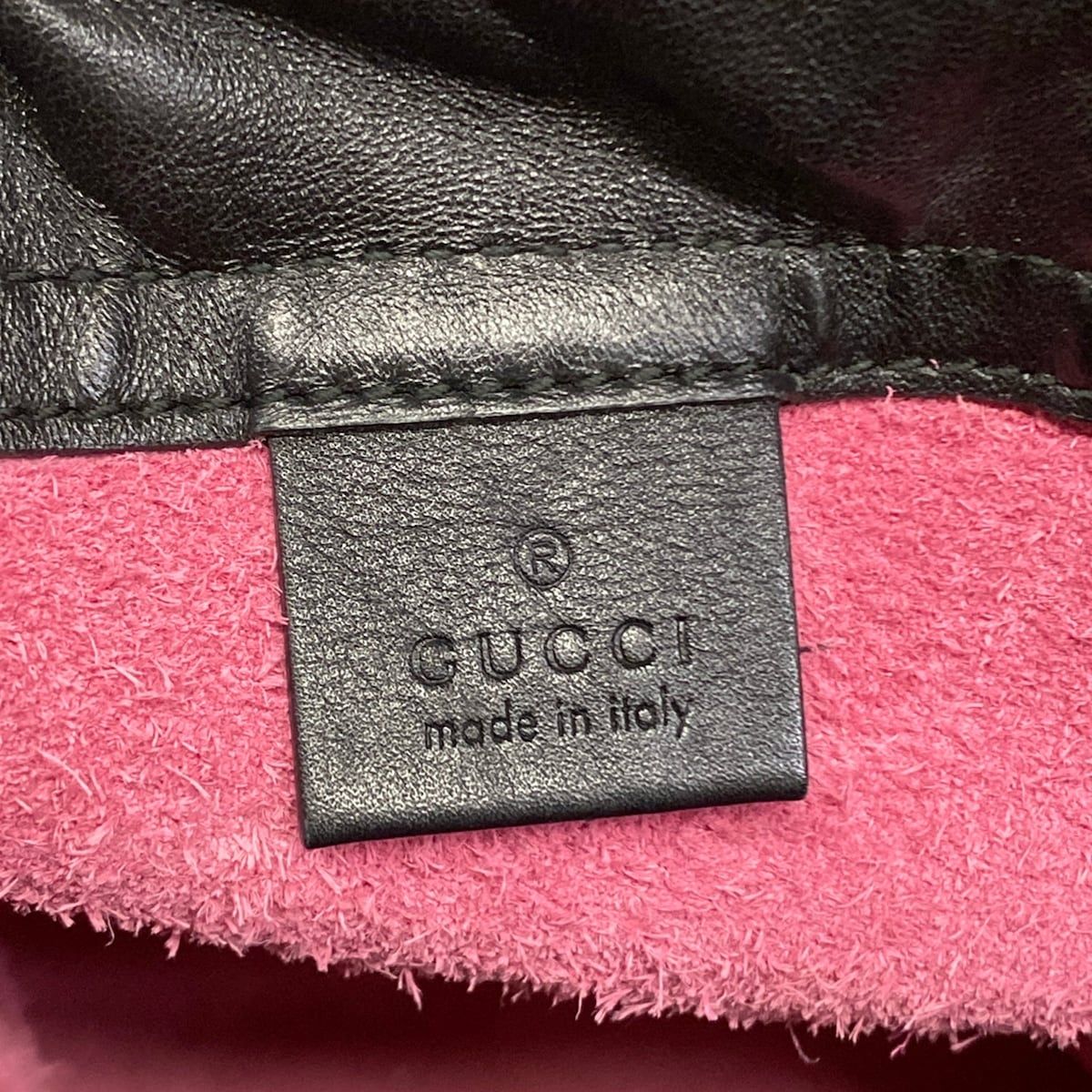 Gucci Backpack Small Drawstring Pink Green Multi 2-Way Leather — view 9
