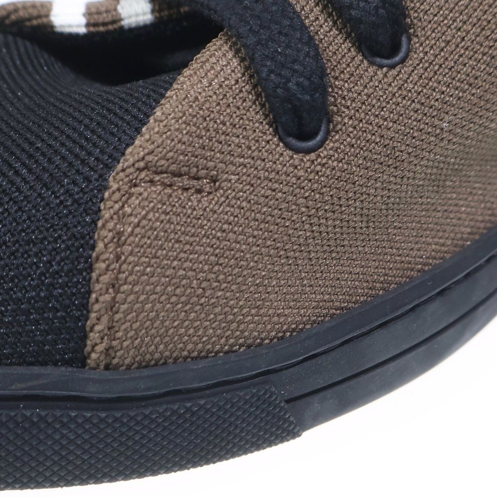 Fendi Knit Sneakers Low Cut Shoes Black Yellow Brown — view 6