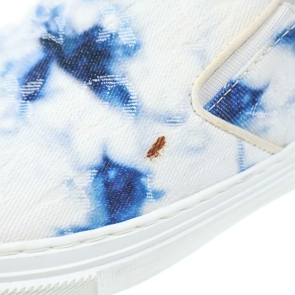 Louis Vuitton Trocade Line Slip Ons Low Cut Sneakers White Blue — view 6