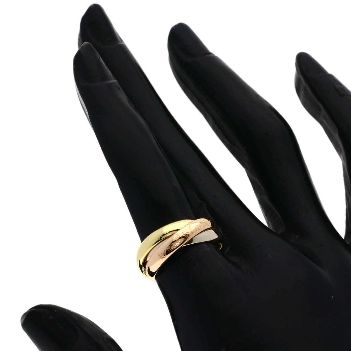 Cartier Trinity 50 Ring 18k Yellow Gold 18k White Pink — view 5