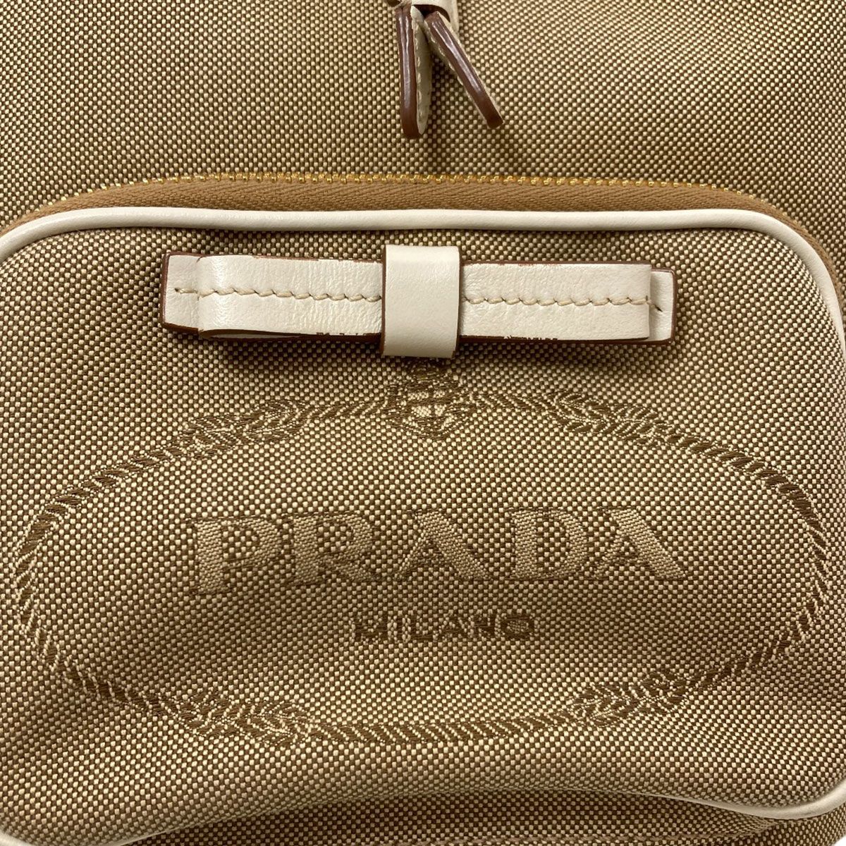 Prada Fiocco Drawstring Bag 2-Way Handbag Canvas — view 9