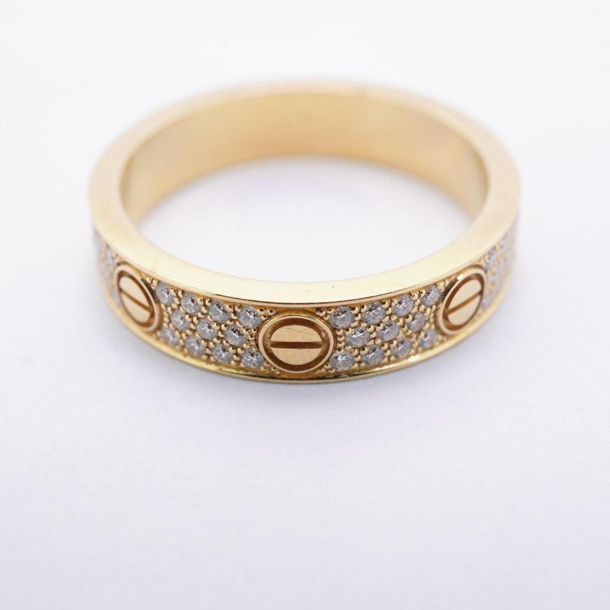Cartier Ring Mini Love Full Pave 18k Yellow Gold Diamond — view 9