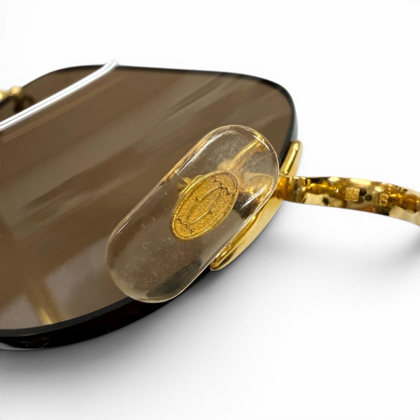 Cartier Rimless Two Point 2C Decor Eyewear Sunglasses Gold Bordeaux Brown 18 — view 9