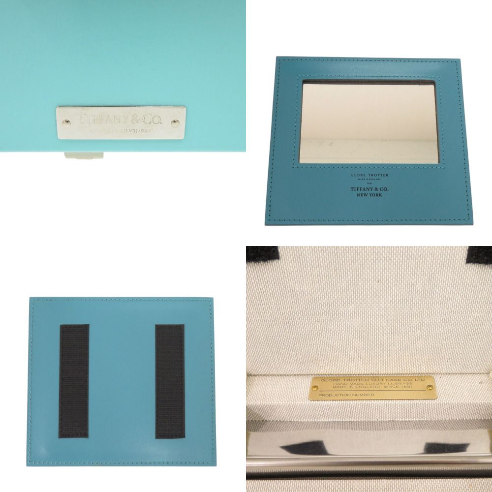 Tiffany & Co Globe Trotter Collaboration Vanity Case Box Cobalt Blue Leather — view 9