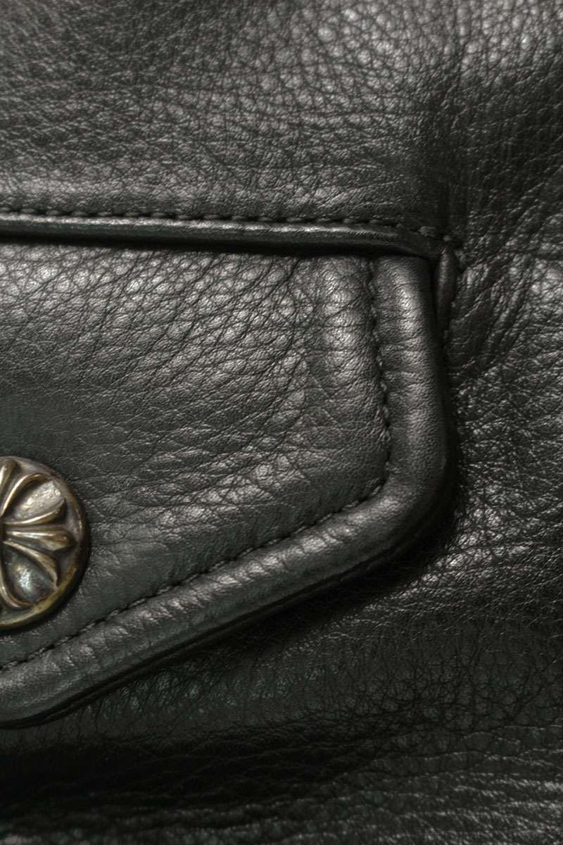 Chrome Hearts JJ Dean Daga Zip Rider's Jacket Leather — view 3