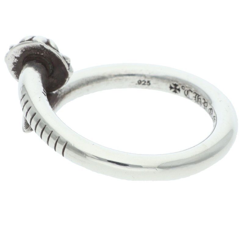 Chrome Hearts Nail Crsball Cross Ball Silver Ring — view 5
