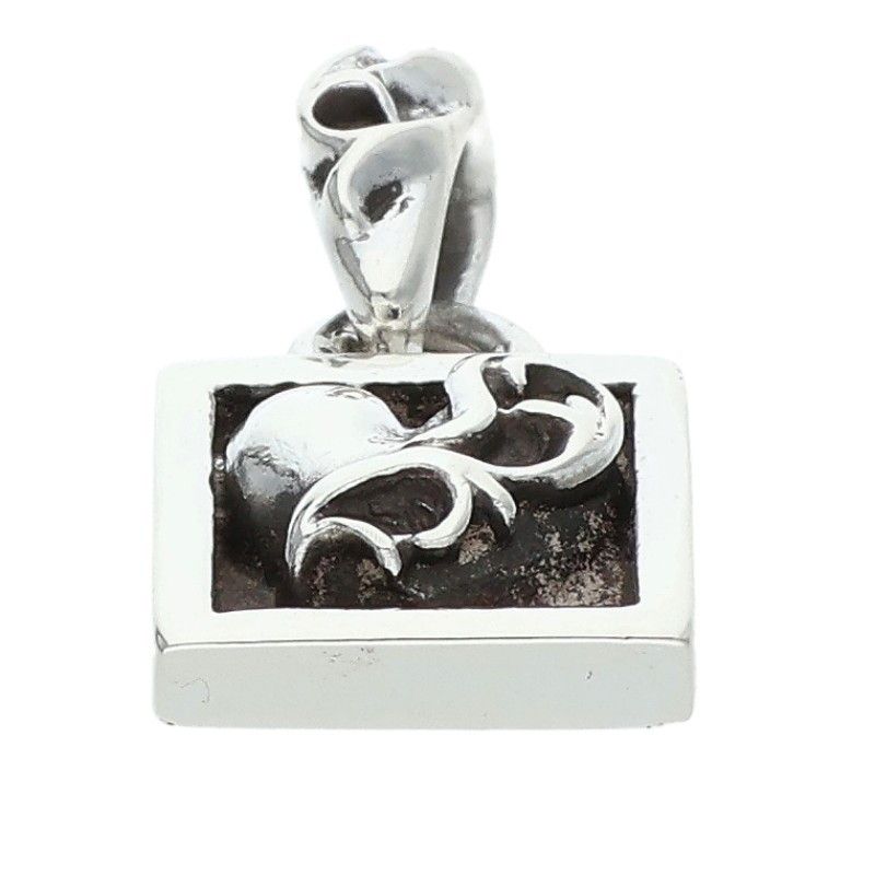 Chrome Hearts Framed Heart Charm Silver Necklace Top — view 5
