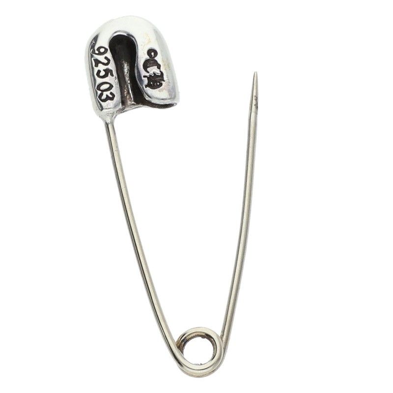 Chrome Hearts Safety Pin SM Small Pin 1 Diamond Silver Necklace Top — view 5