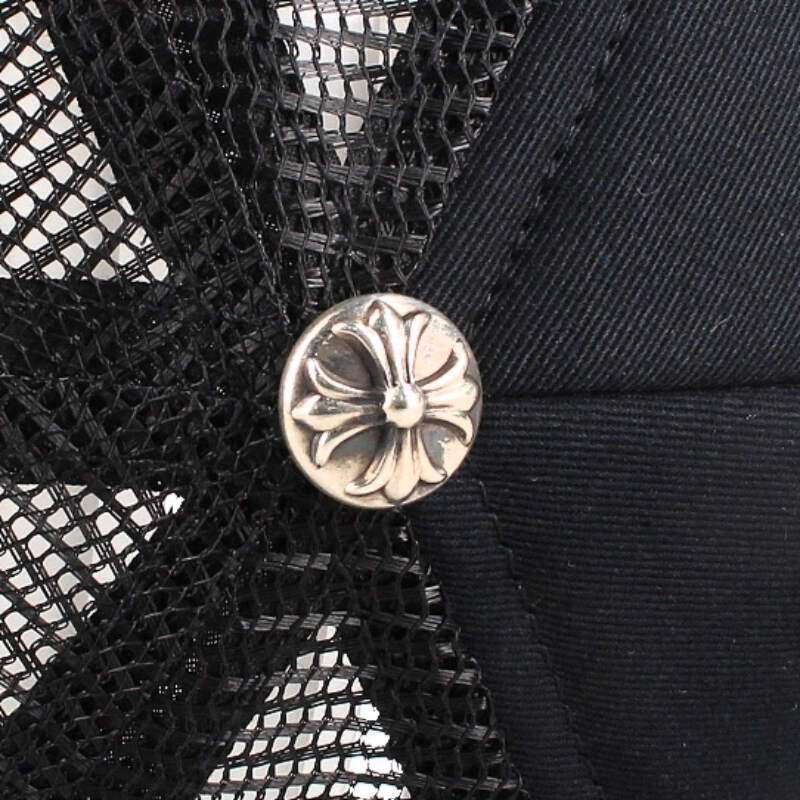 Chrome Hearts Trucker Cap Truck Khaki Cemetery Calf Hair Leather Patch Mesh Cap — view 5