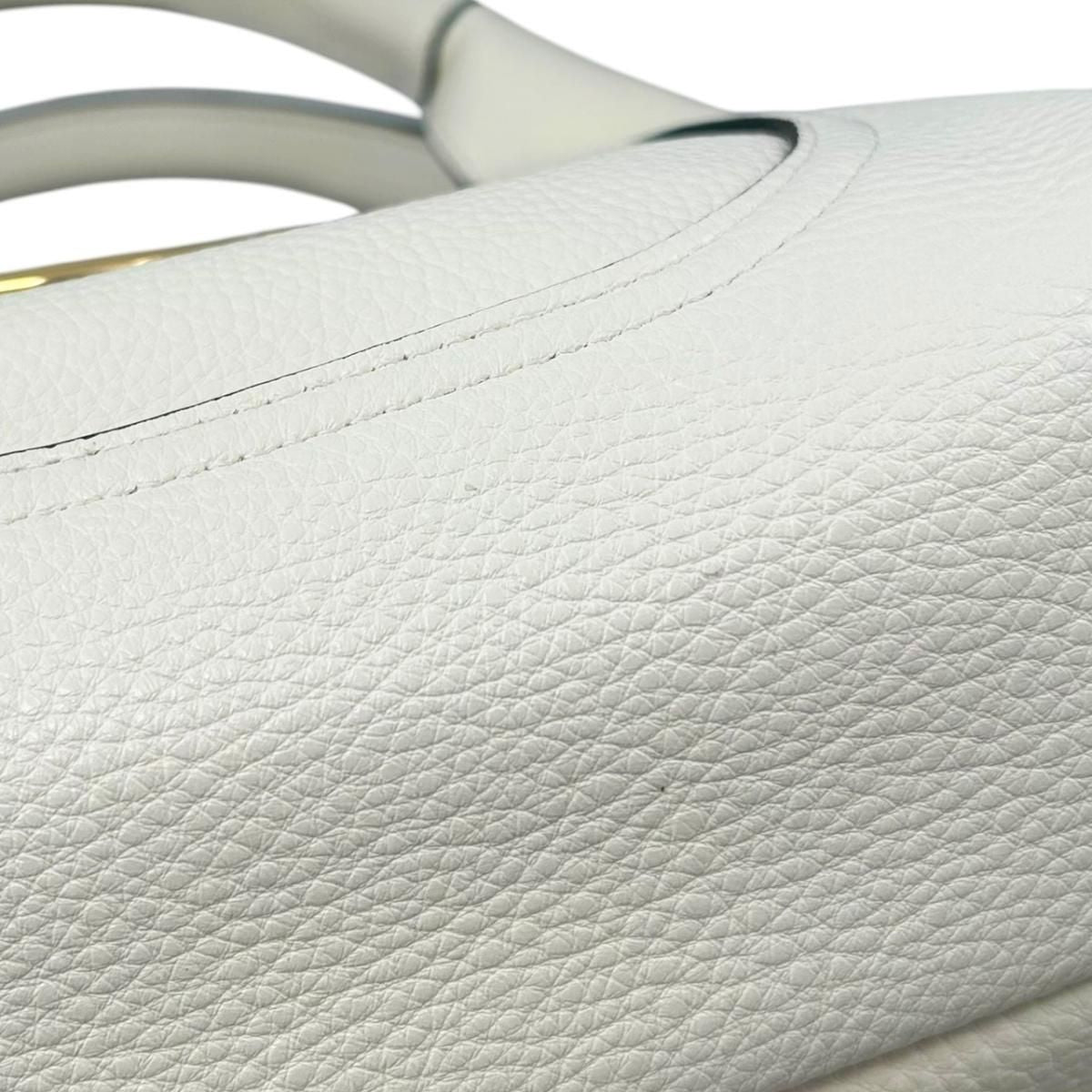 Gucci Handbag Soft Bit Leather White Gold — view 9