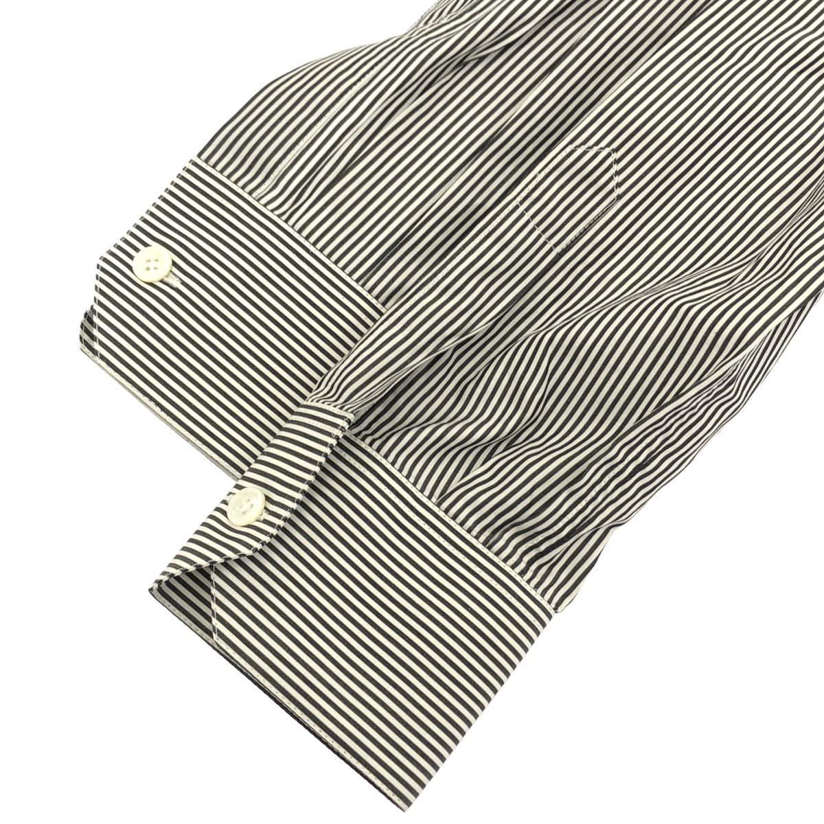 Celine Striped Bowtie Shirt Black White 36 — view 4