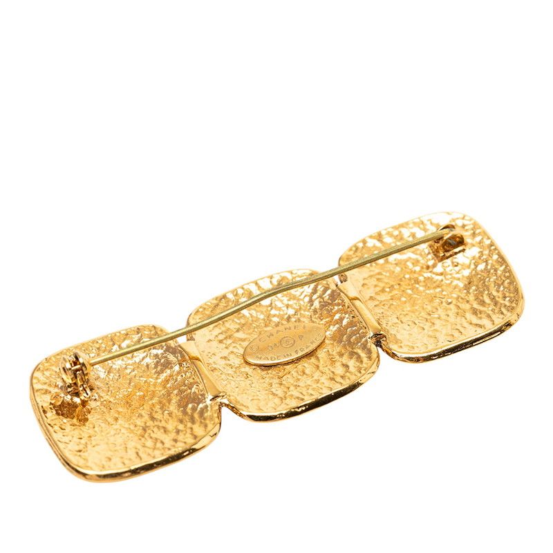 Chanel CC Logo Vintage Brooch 94 Gold Plated — view 3