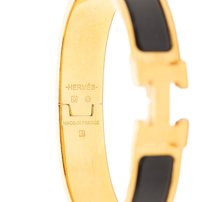 Hermes Click PM Bracelet Gold Black Plated Enamel — view 4