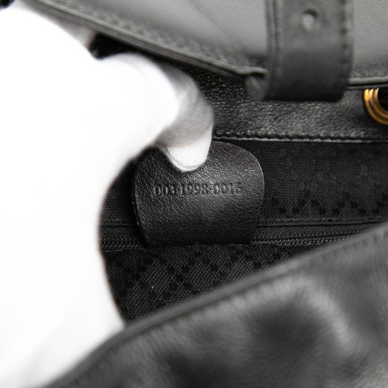 Gucci Bamboo Backpack 003 Black Leather — view 6