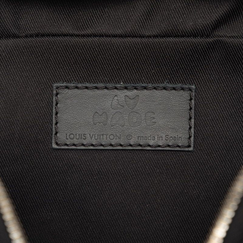 Louis Vuitton Monogram Stripe Eclipse Modular Sling Belt Bag Cross Black Gray — view 9