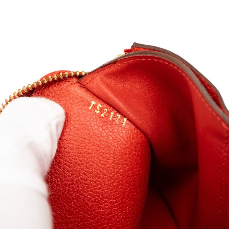 Louis Vuitton Monogram Empreinte Compact Bifold Wallet Orian Red Leather — view 7