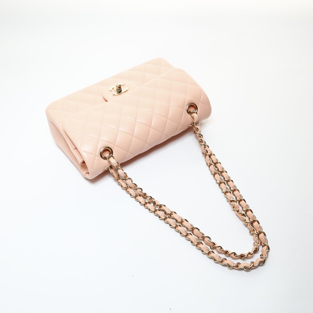 Chanel Shoulder Bag Quilted Double Flap Lambskin — view 9