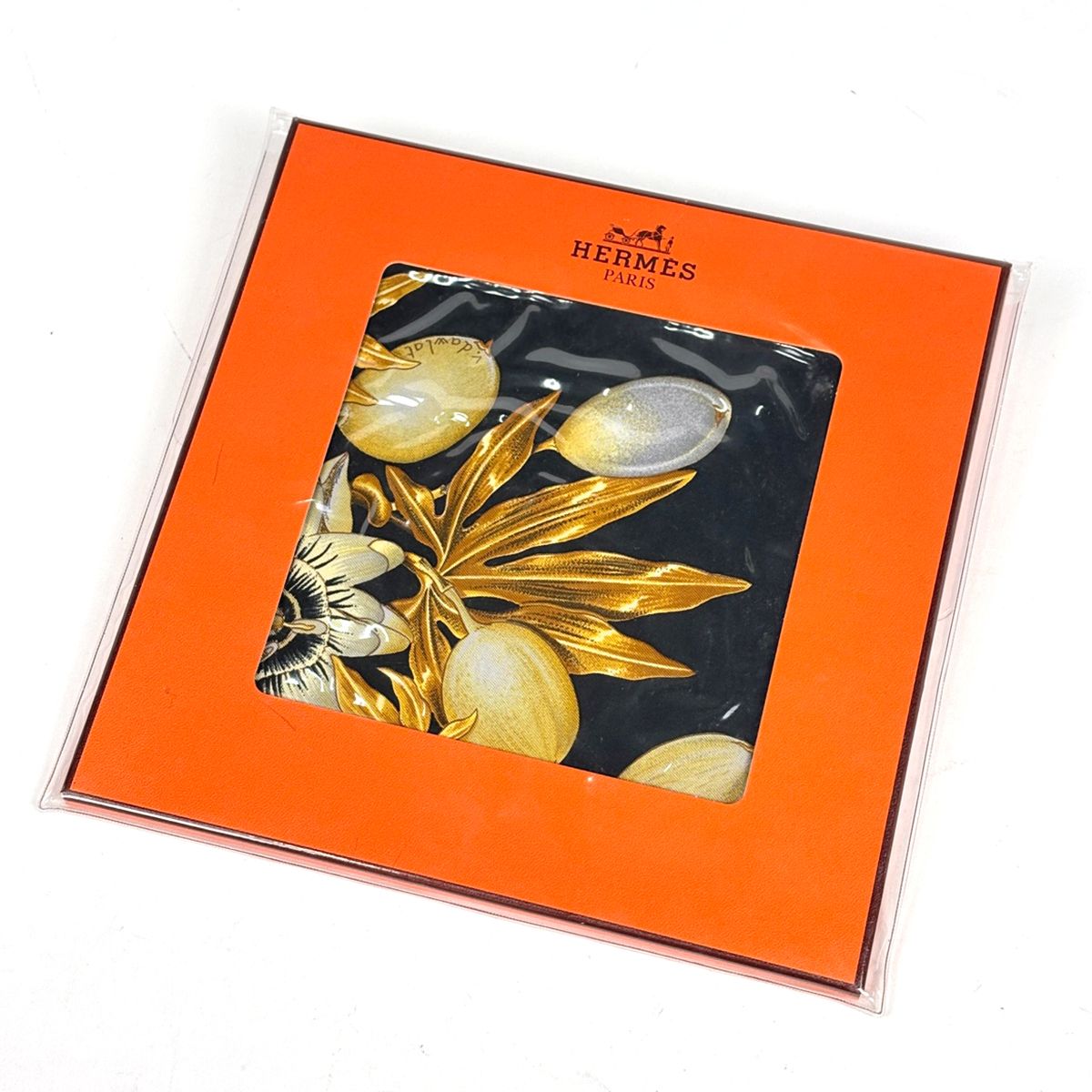 Hermes Carre 90 Passiflores Passion Flower Scarf Silk Black Multicolor — view 5
