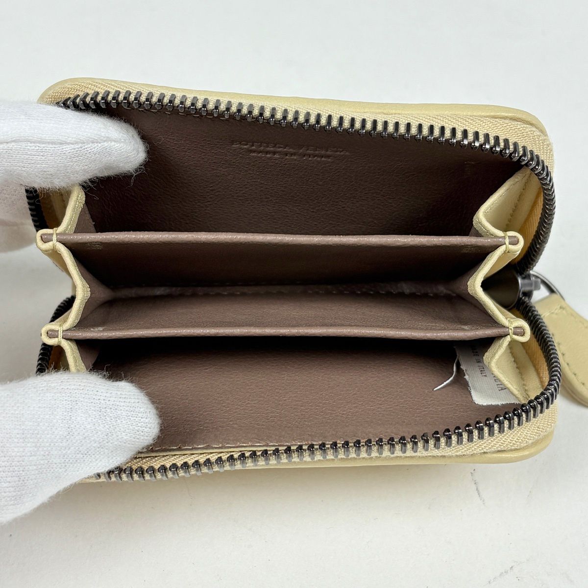 Bottega Veneta Intrecciato Coin Case Card Leather Yellow — view 6