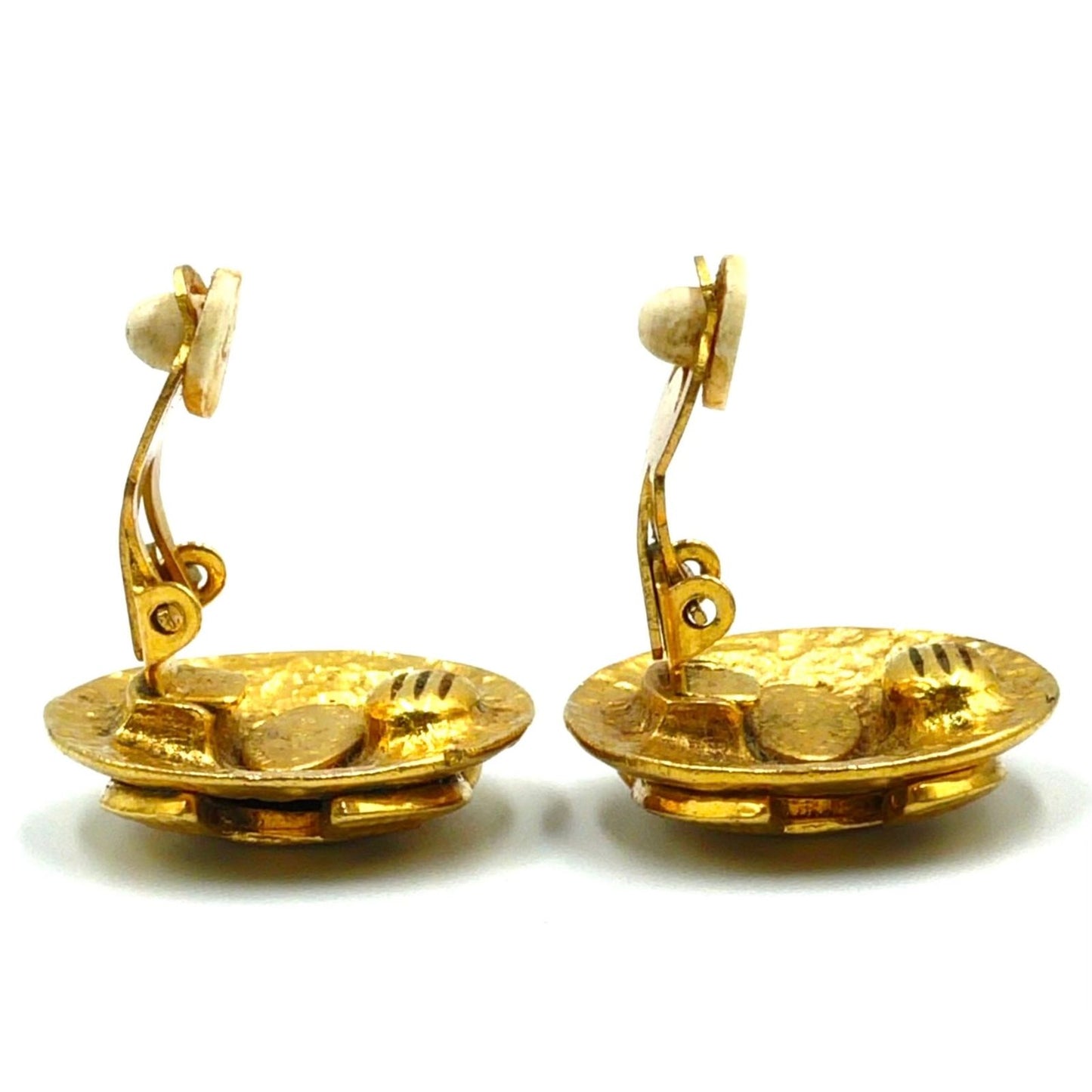 Chanel CC Logo Circle Gold Plated Earrings — view 9