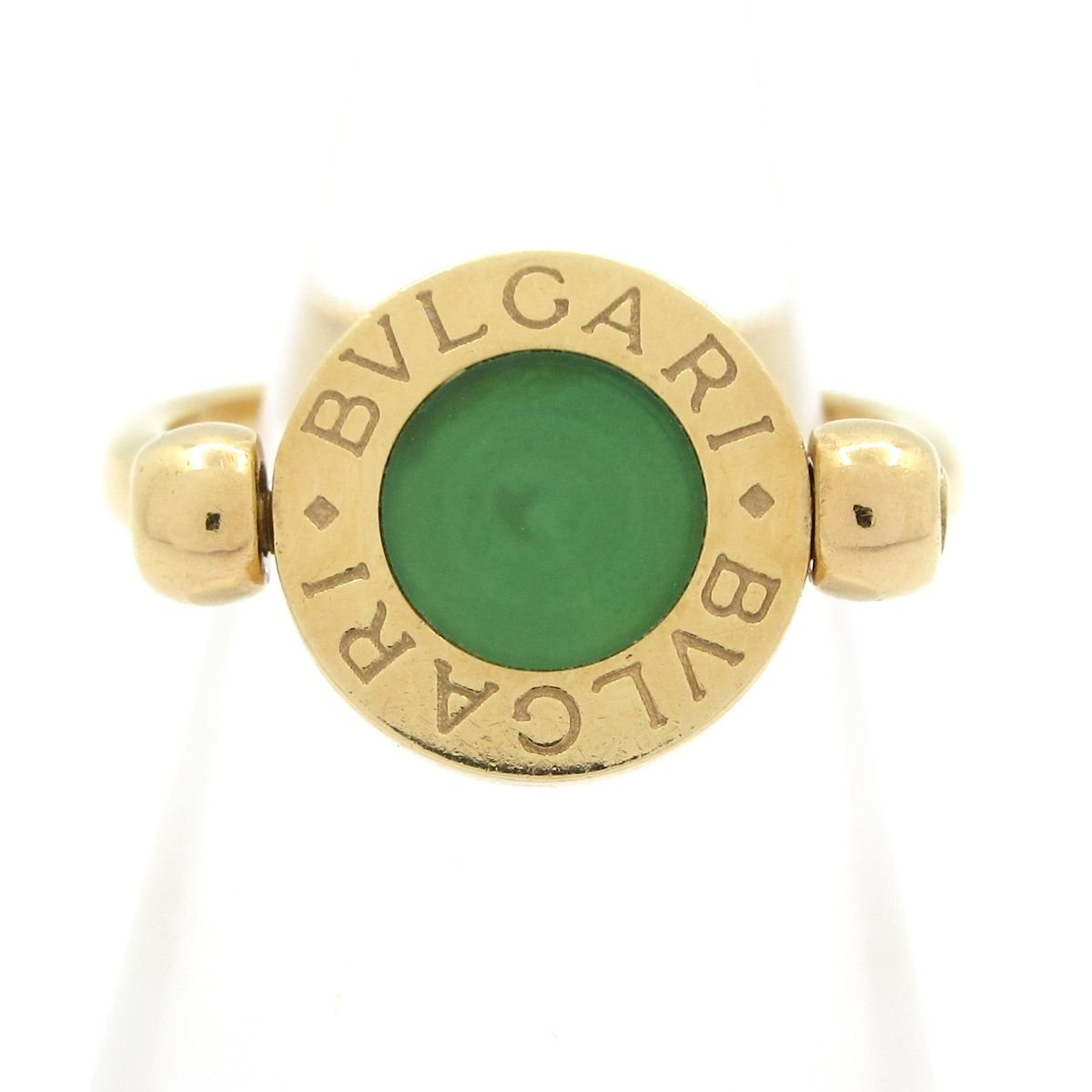 Bvlgari Ring Flip 18k Yellow Gold Coral Green — view 8