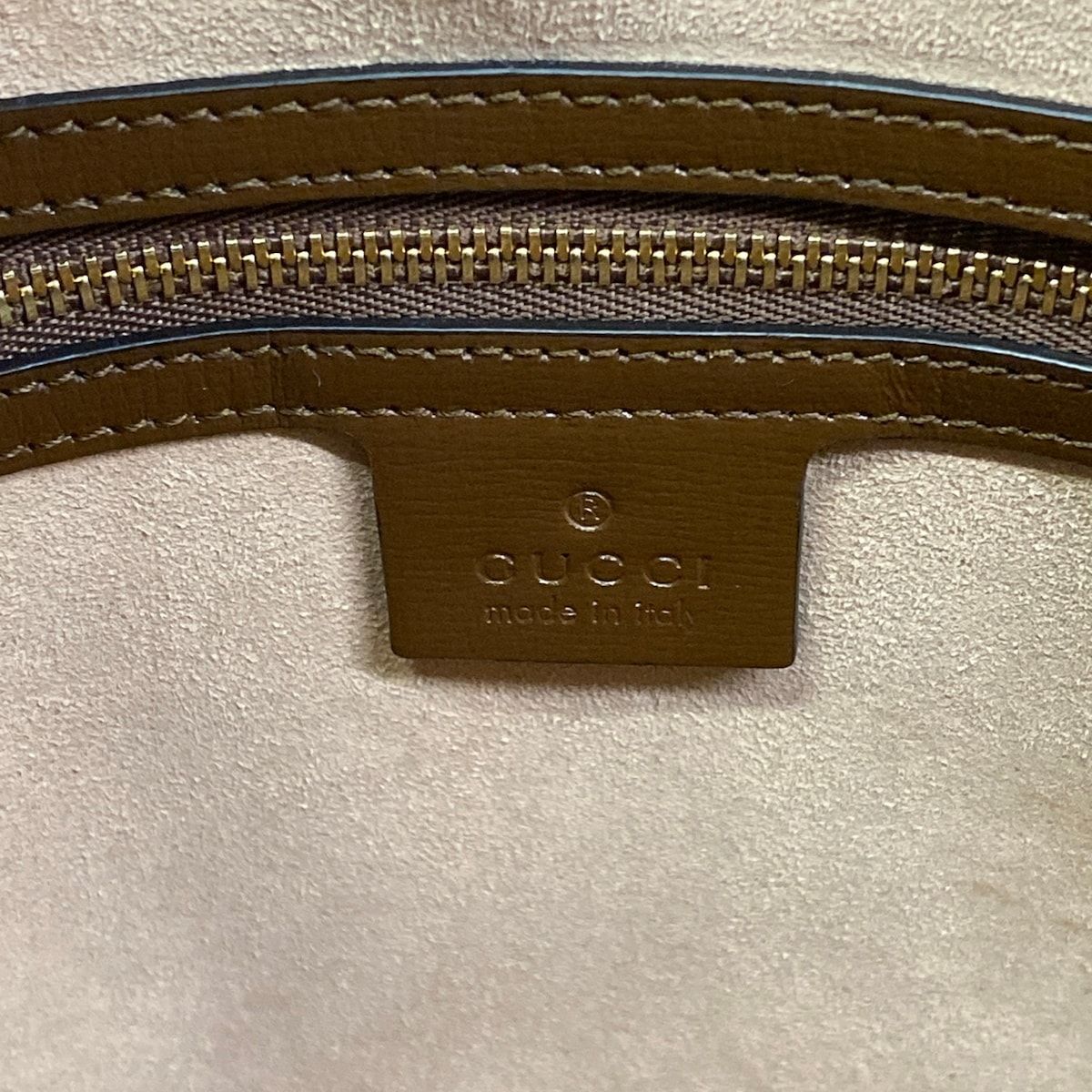 Gucci Tote Jackie Large Beige Dark Brown Multi Leather — view 9