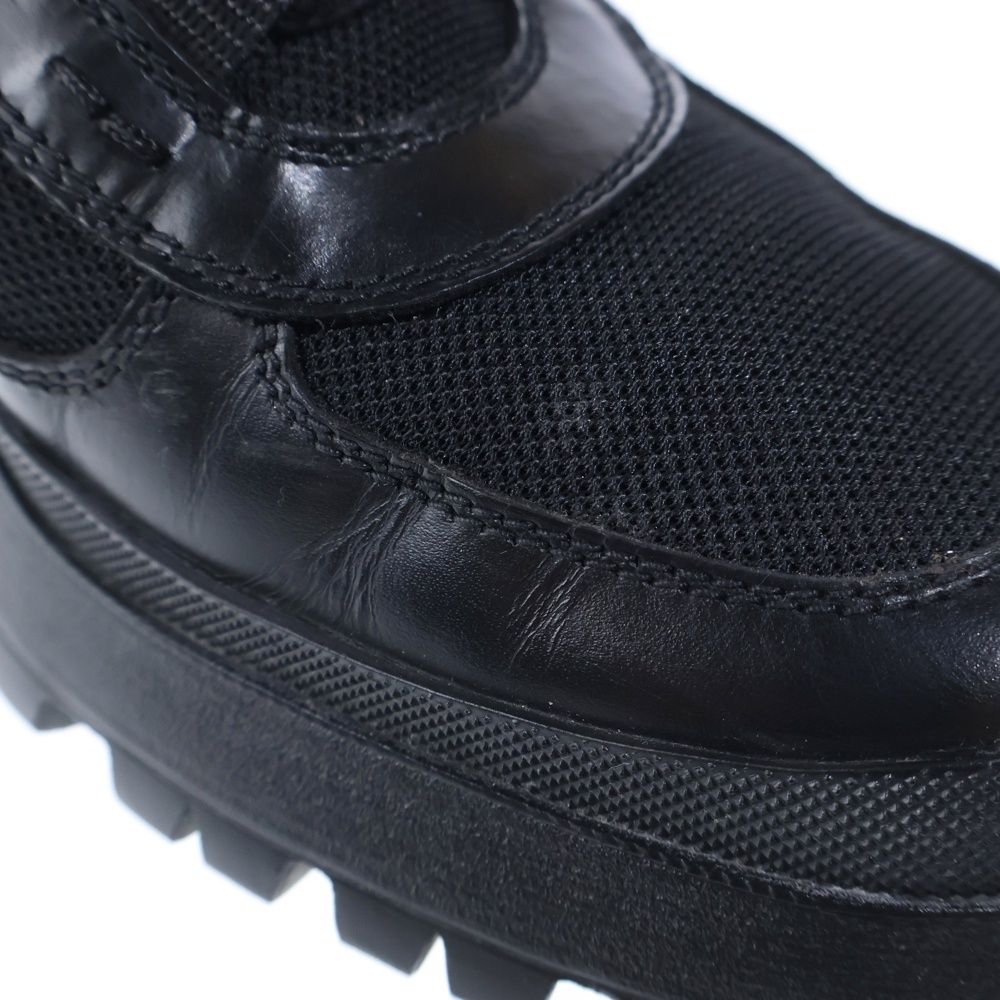 Prada Trekking Shoes Vibram Sole Leather Switch 903 Low Cut Sneakers Black — view 6