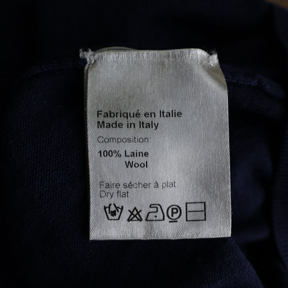 Dior Homme Bee Embroidery V-neck Crew Neck Knit Sweater Navy — view 8