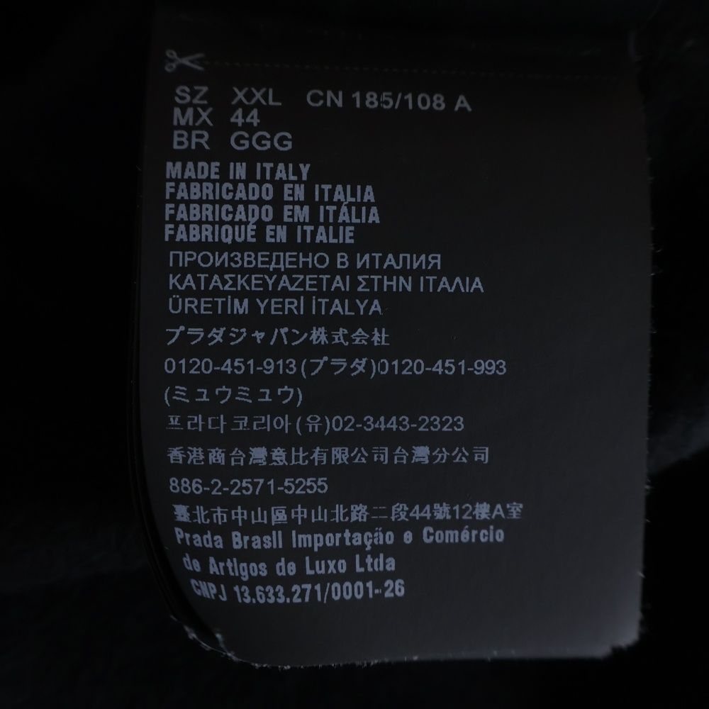 Prada Cashmere Blend Wool Long Sleeve Shirt Black — view 8
