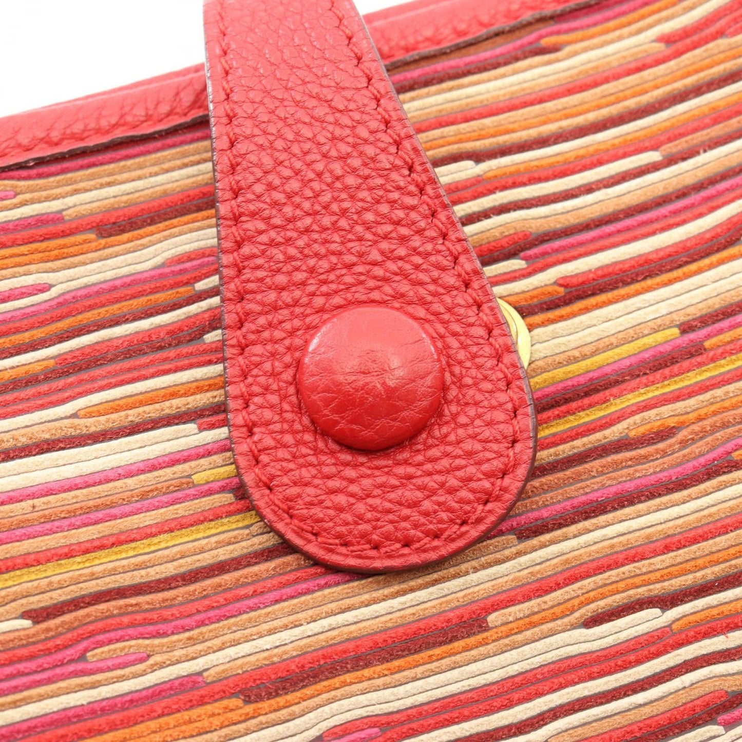 Hermes Shoulder Bag Evelyne 1 Anne PM Rouge Vif Leather — view 9