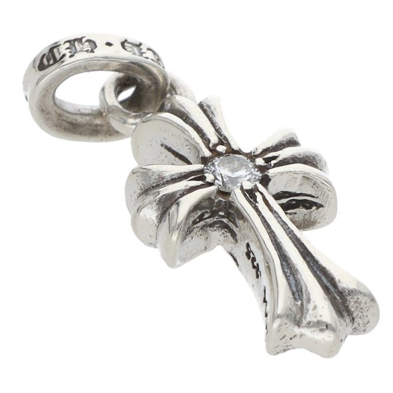 Chrome Hearts Crs Baby Fat Dmnd Fat 1 Diamond on Both Sides Charm Silver — view 4