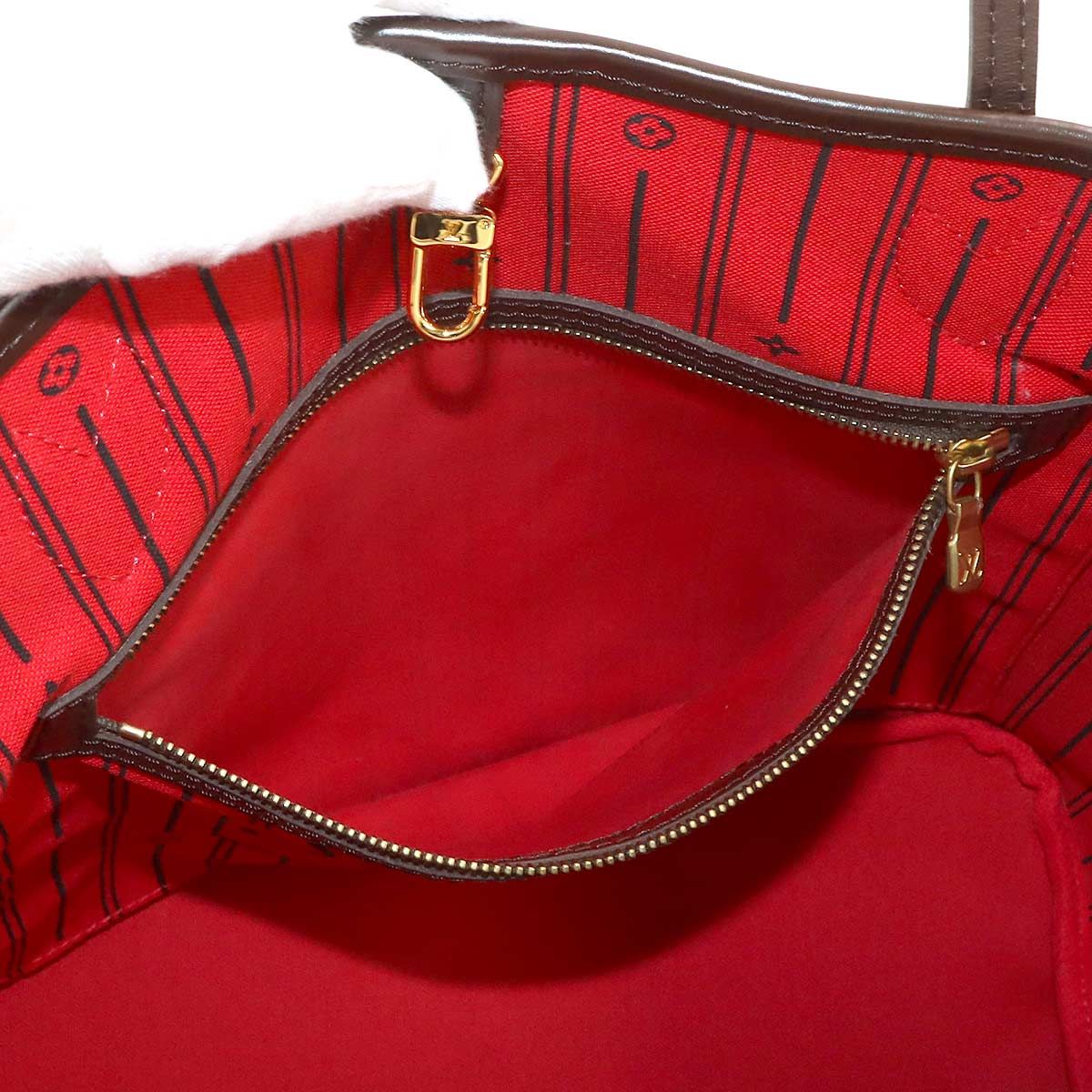 Louis Vuitton Damier Neverfull MM Tote Ebene Cerise Brown — view 9
