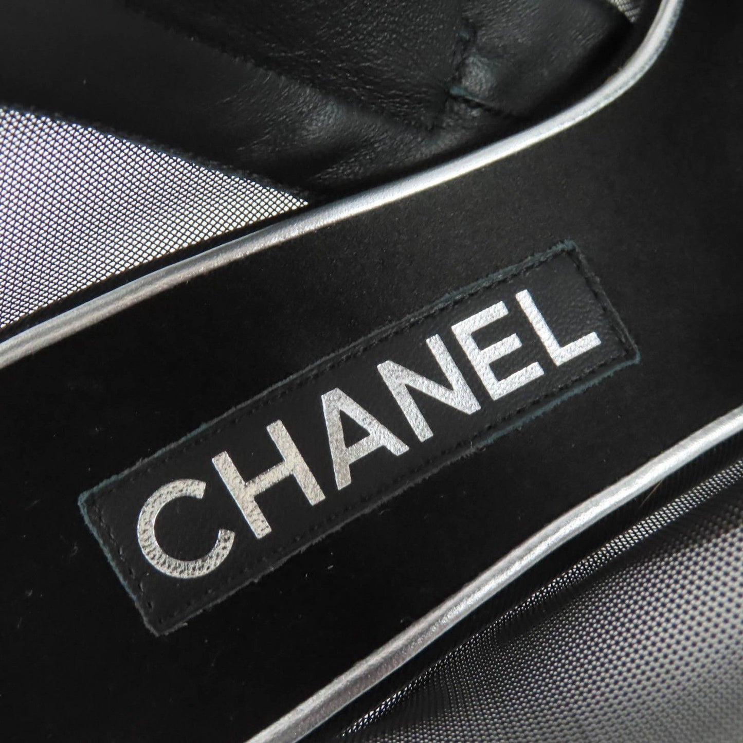 Chanel CC Logo Camellia Mesh Boot — view 9
