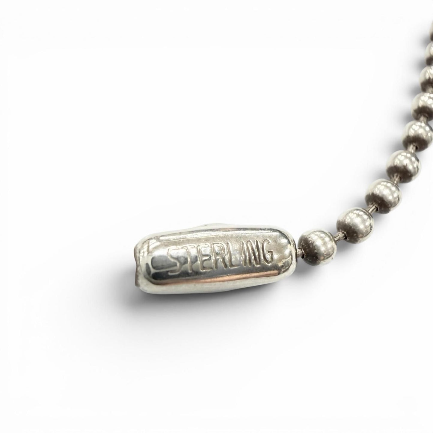 Chrome Hearts 925 Heart Stack Ball Chain Necklace Silver — view 7